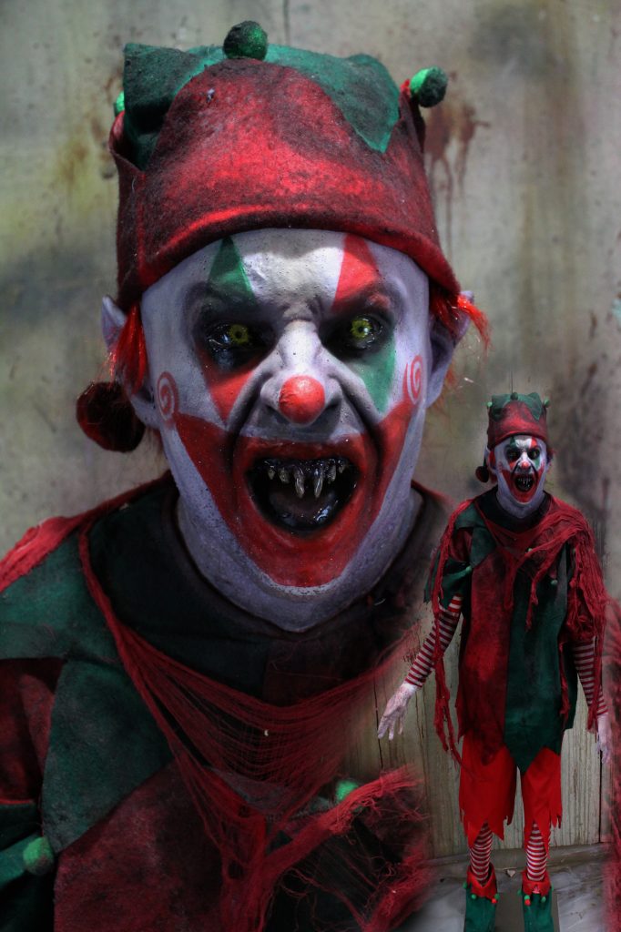 New 2017 Haunted Christmas Prop The Evil Clown elf