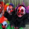 5 Bloody Decapitated Clown Halloween Haunted house heads  m,