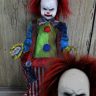 New 2018 Halloween haunted house prop creepy clown doll Angry clown