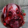 New 2018 Haunted House prop Bloody Gorey Pig Platter prop