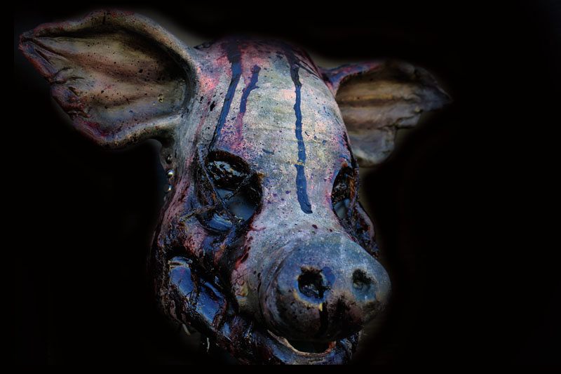 Rotten Pig Killer Face Halloween Mask