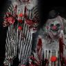 New 2021 White-E Stripes Clown Halloween prop